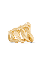 Bronx Chain Ring, Gold-Plated Metal